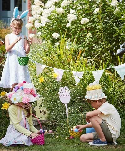 Easter Egg Hunt baskets and signs